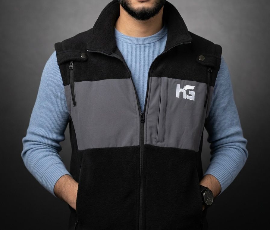 HARDYS 2-in-1 Polar Fleece Work Jacket – Zip-Off Sleeves to Gilet